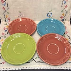 Four FiestaWare saucers